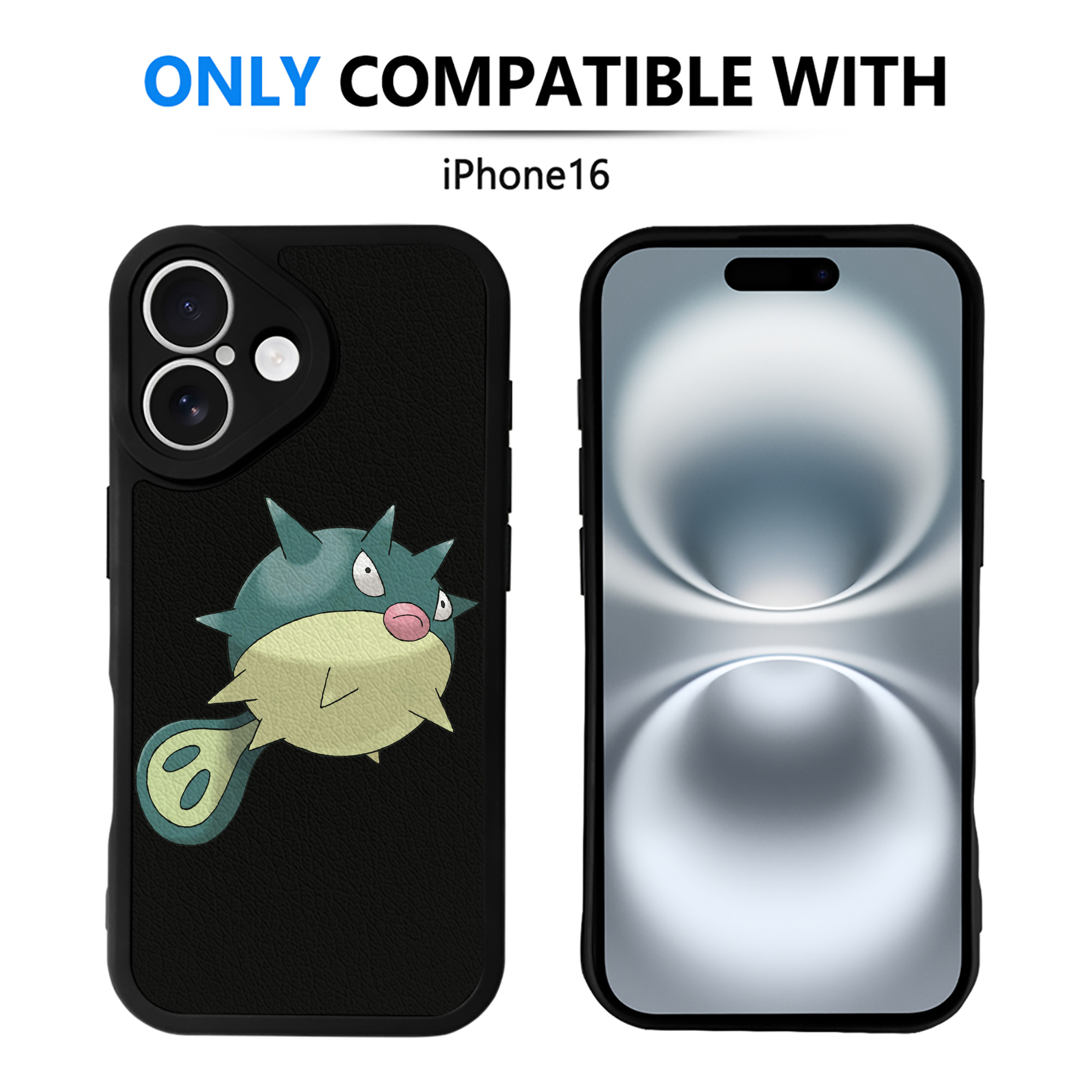 （画像用） ポケットモンスター Pokémon 【iPhone 16シリーズ対応】シリコンスマホケース（レザー調） 材質：シリコン
